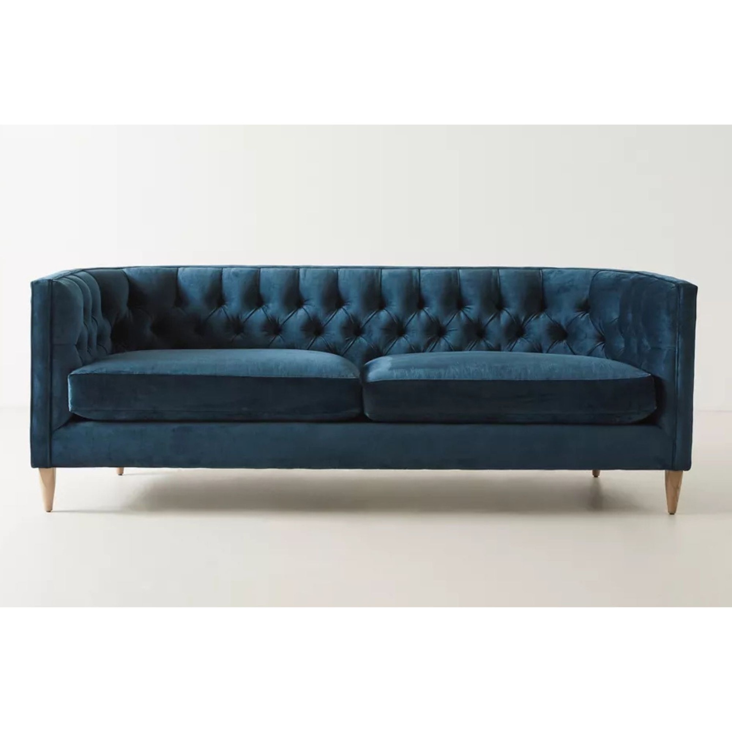 Anthropologie Andi Blue Fabric 3+ Seater Sofa - image-5