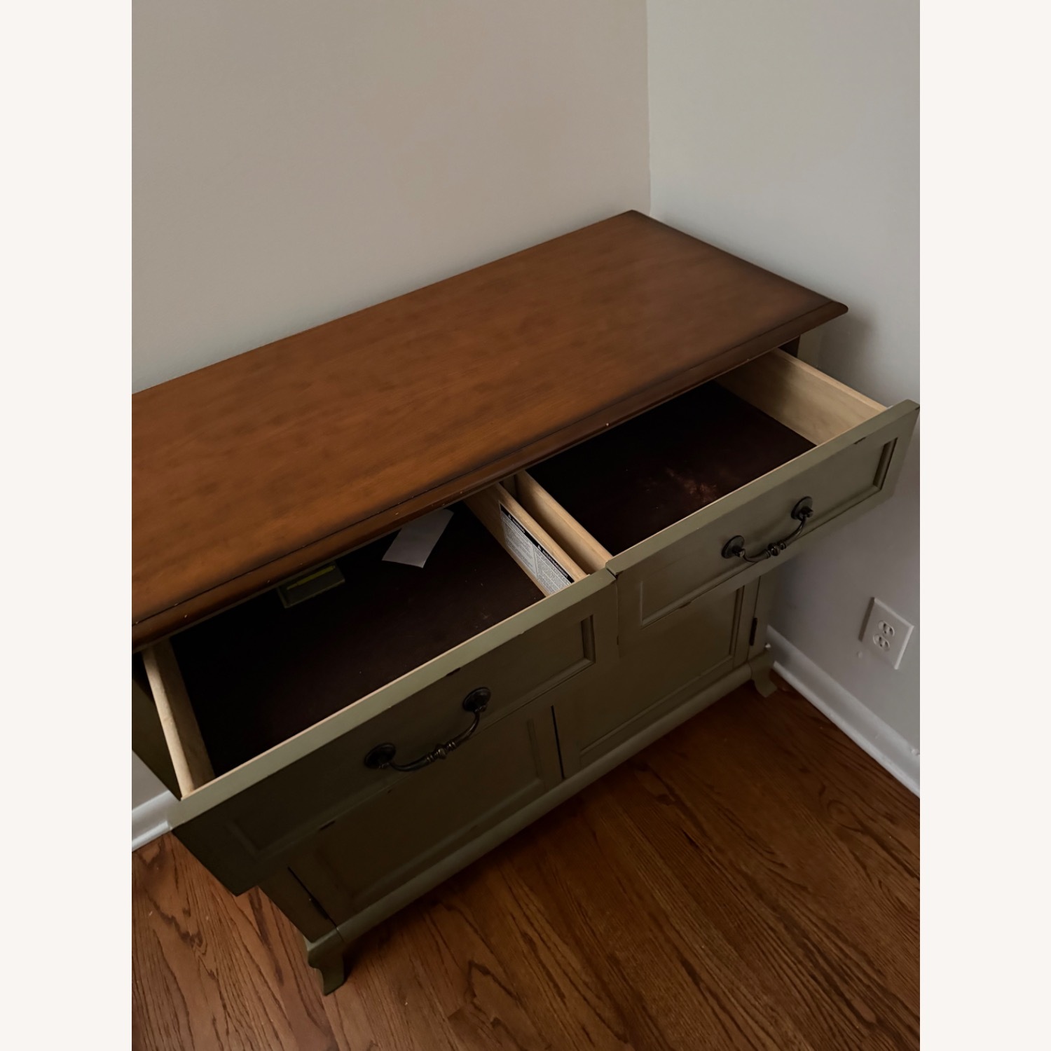Vintage/Antique Finds Green Wood Dresser - image-2