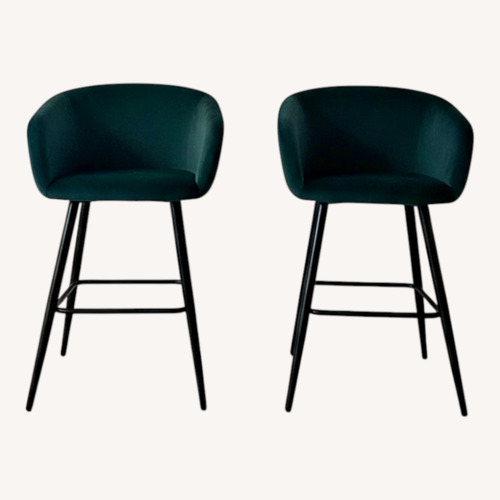 Used Vintage/Antique Finds Green Velvet Stools for sale on AptDeco