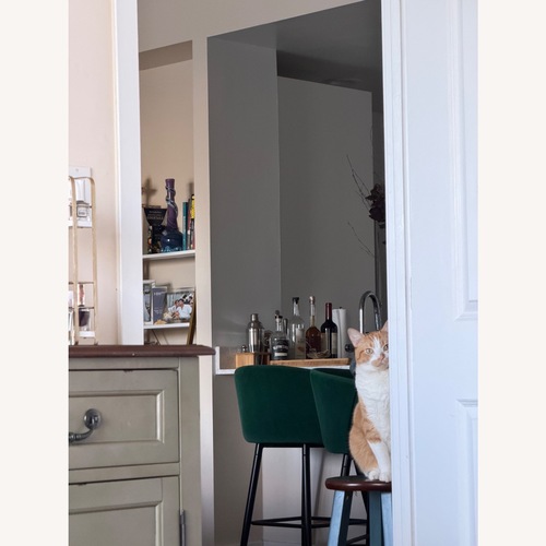 Used Vintage/Antique Finds Green Velvet Stools for sale on AptDeco