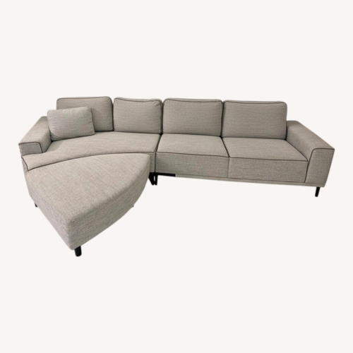 Used Lazzoni Light Gray Fabric 3+ Piece Sectional for sale on AptDeco