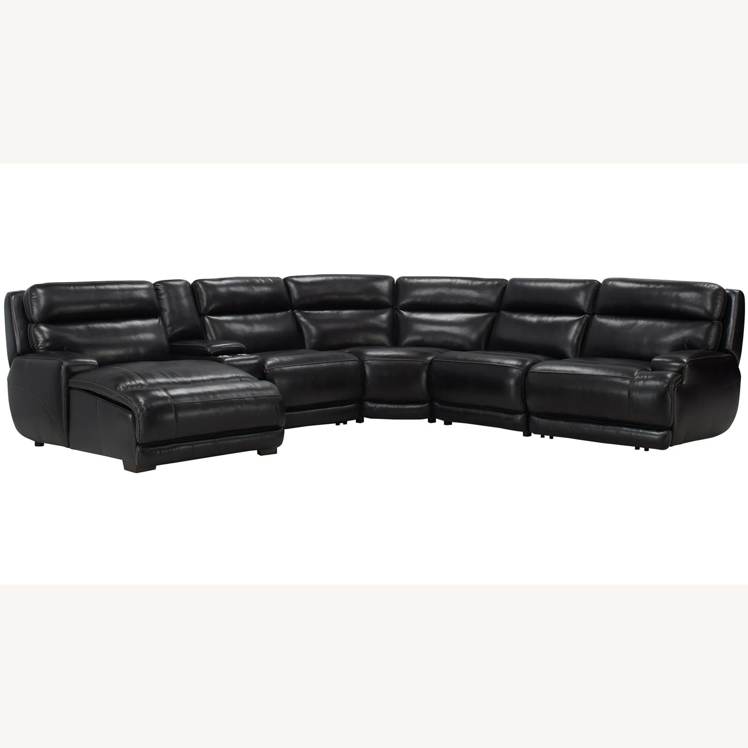 Raymour & Flanigan Black 3+ Piece Sectional - image-7
