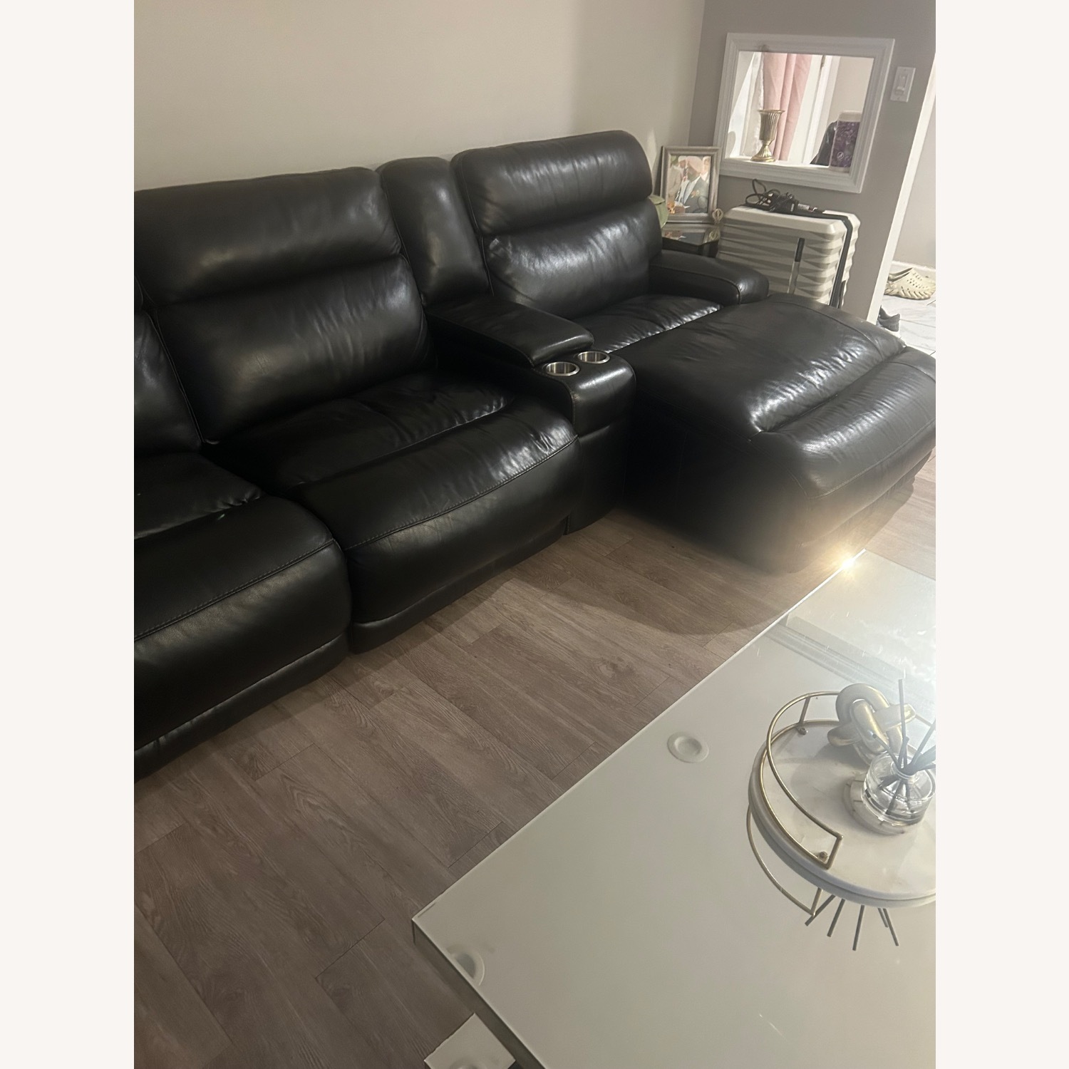 Raymour & Flanigan Black 3+ Piece Sectional - image-3