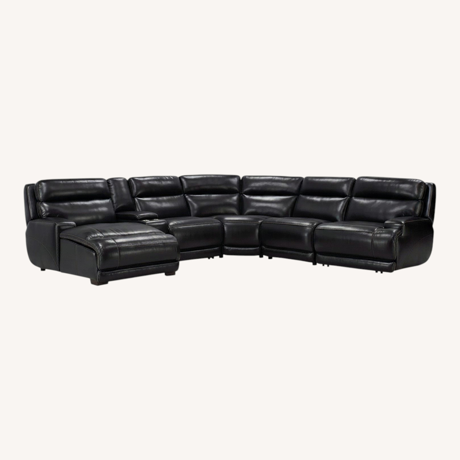 Raymour & Flanigan Black 3+ Piece Sectional - image-0