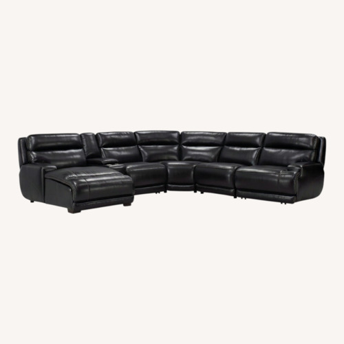 Used Raymour & Flanigan Black 3+ Piece Sectional for sale on AptDeco