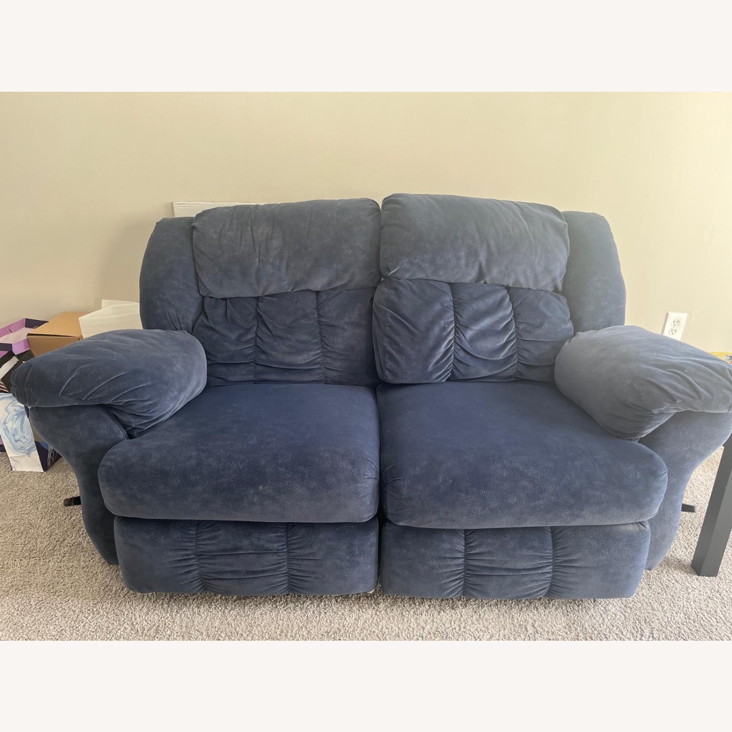 Alco Furniture Blue Velvet 2 Seater Sofa - image-1