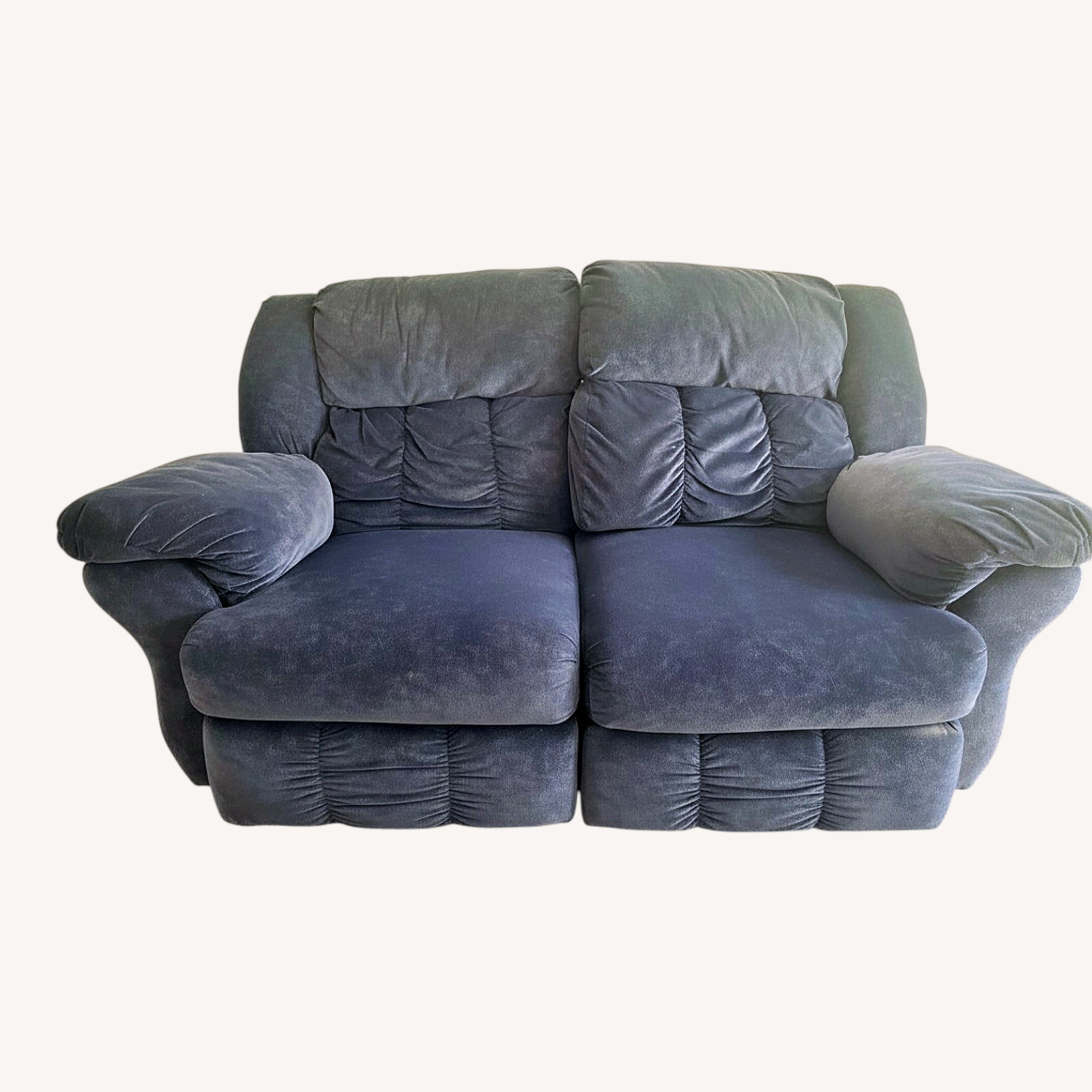 Alco Furniture Blue Velvet 2 Seater Sofa - image-0