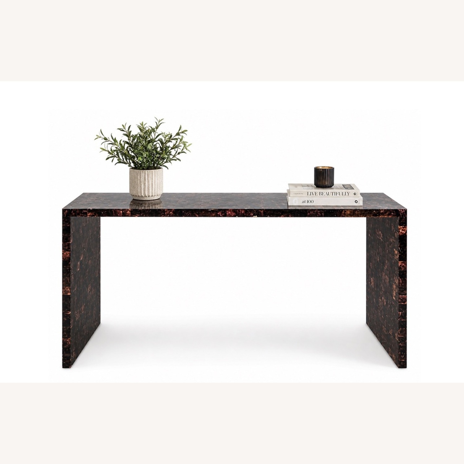 Oly Studio Dark Brown Resin Side Table - image-3