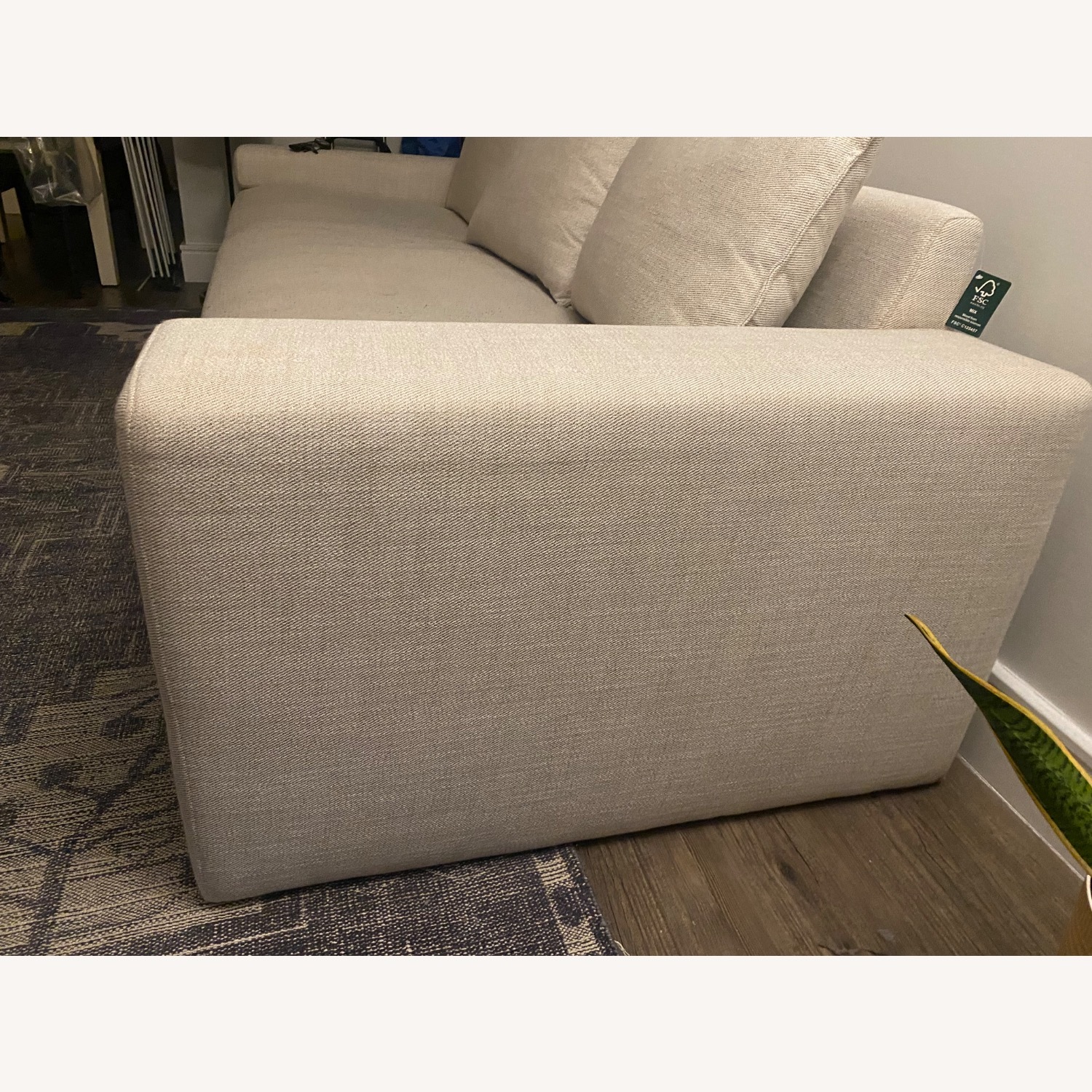 CB2 Camden 101" White Performance Fabric Sofa - image-3