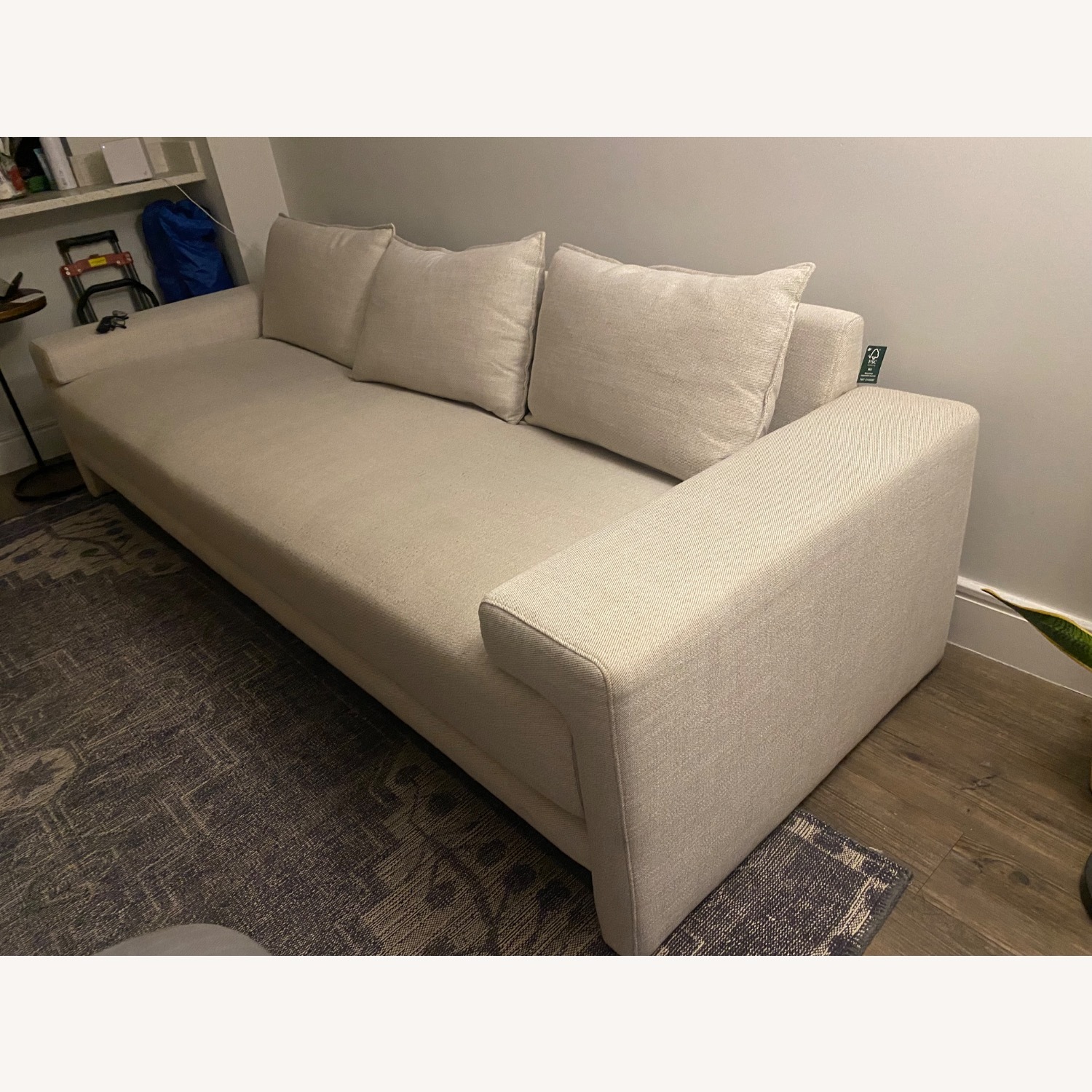 CB2 Camden 101" White Performance Fabric Sofa - image-2