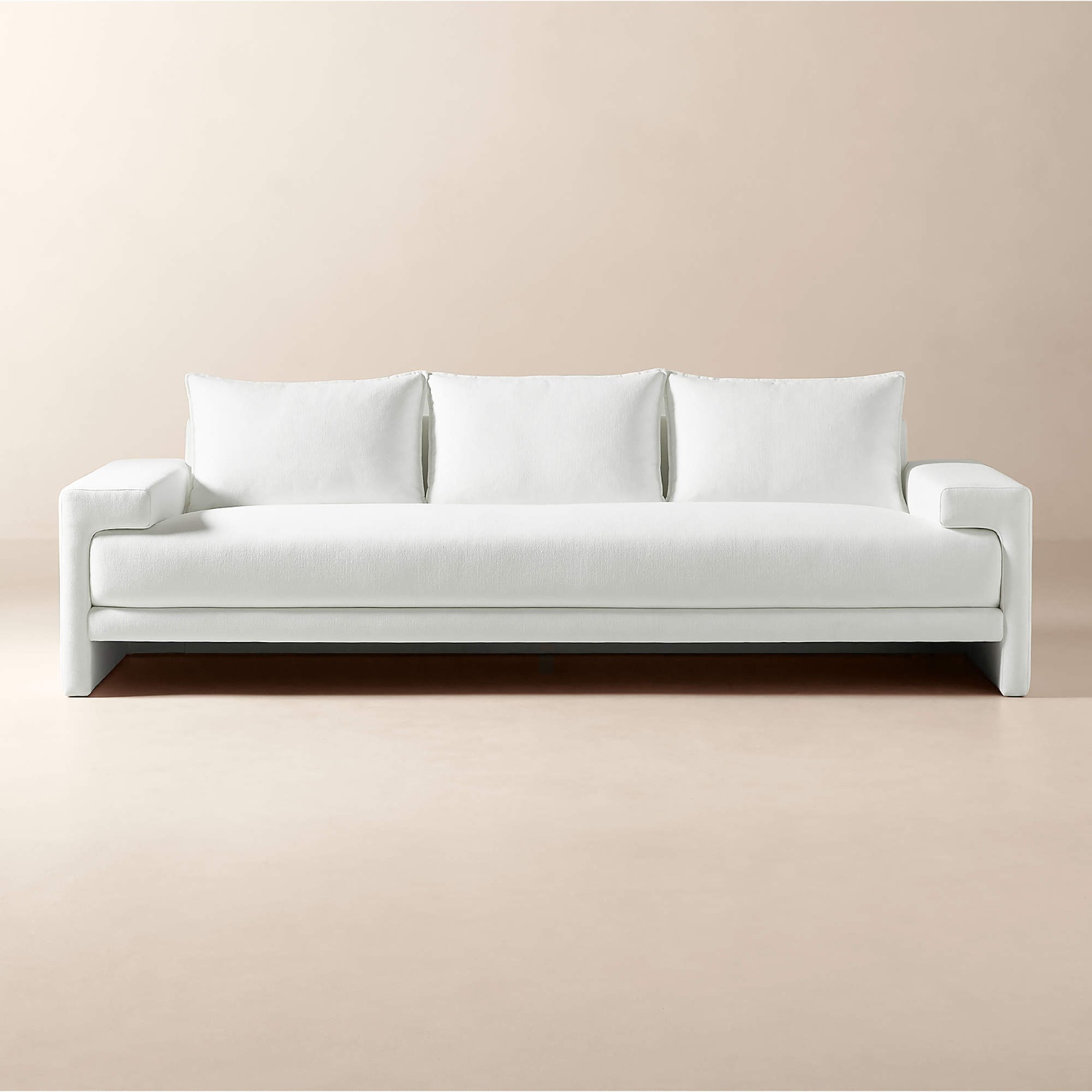 CB2 Camden 101" White Performance Fabric Sofa - image-5