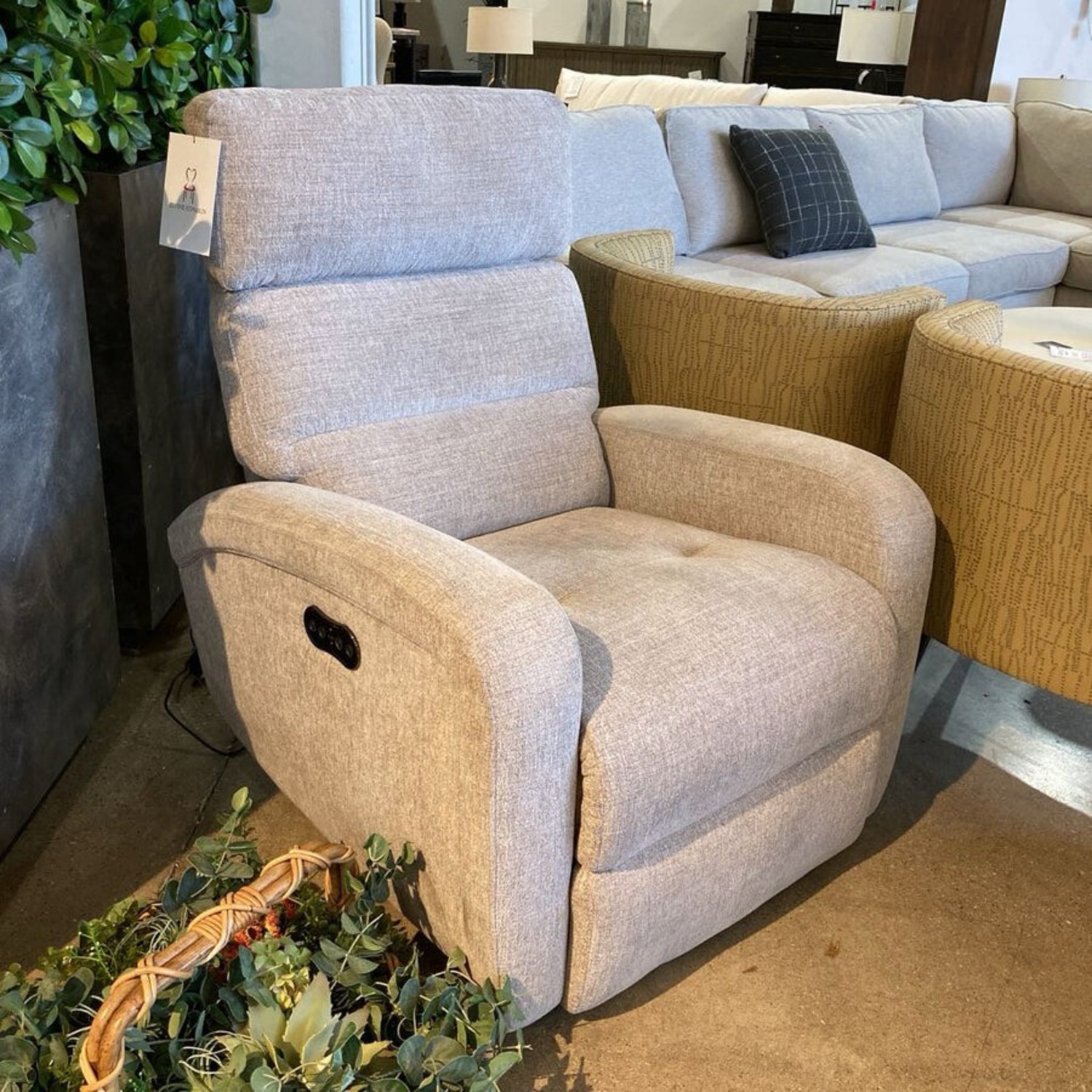 Fabric Power Recliner Dove Gray - image-1