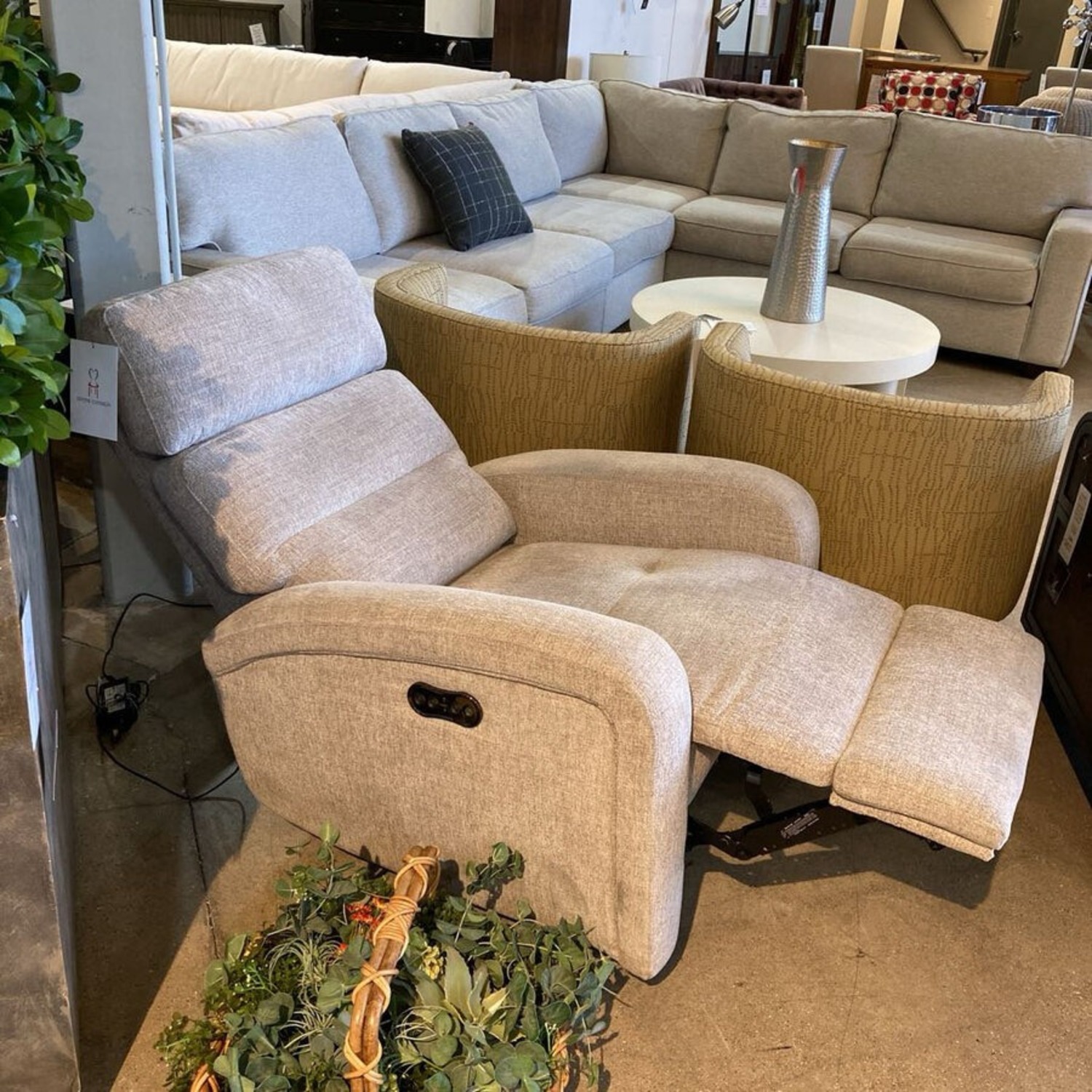 Fabric Power Recliner Dove Gray - image-6