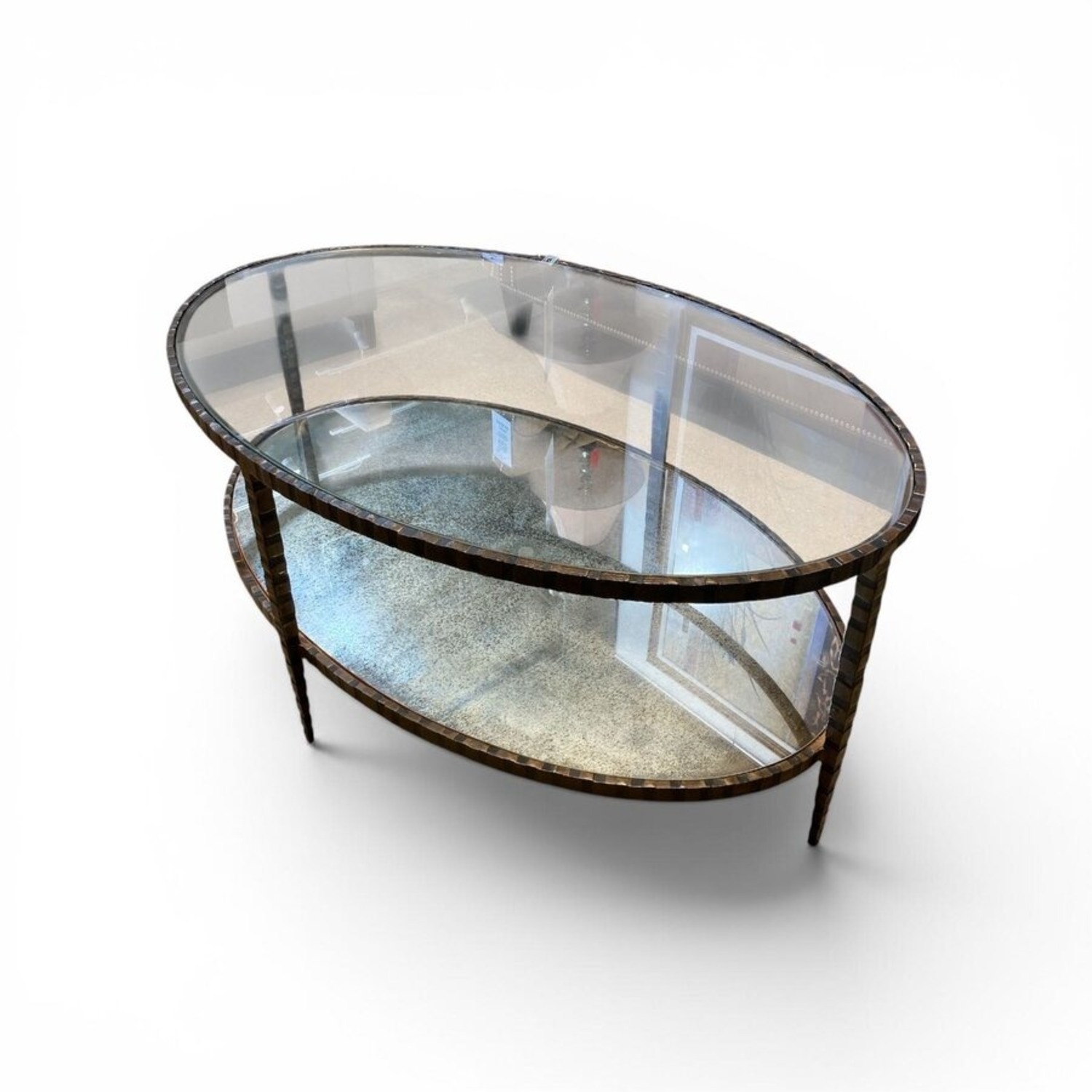 Crate & Barrel Claremont Tiered Coffee Table - image-1
