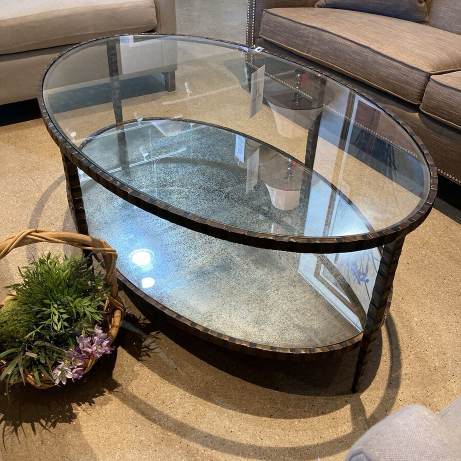 Crate & Barrel Claremont Tiered Coffee Table - image-2