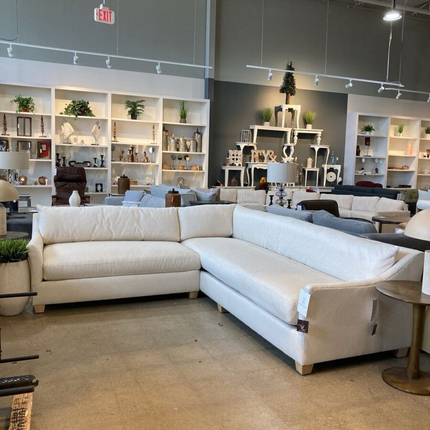 Contemporary Down Filled L-Shape Sectional - image-3