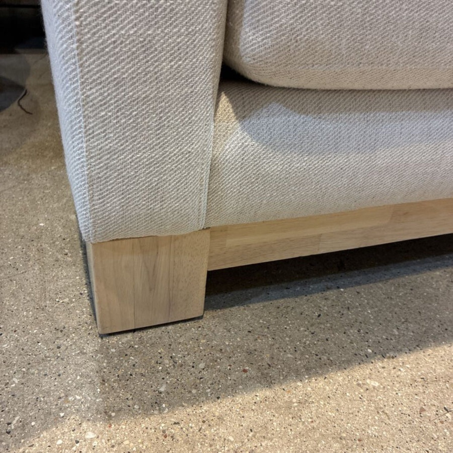 3pc L-Shape Fine Weave Sectional Off White - image-5