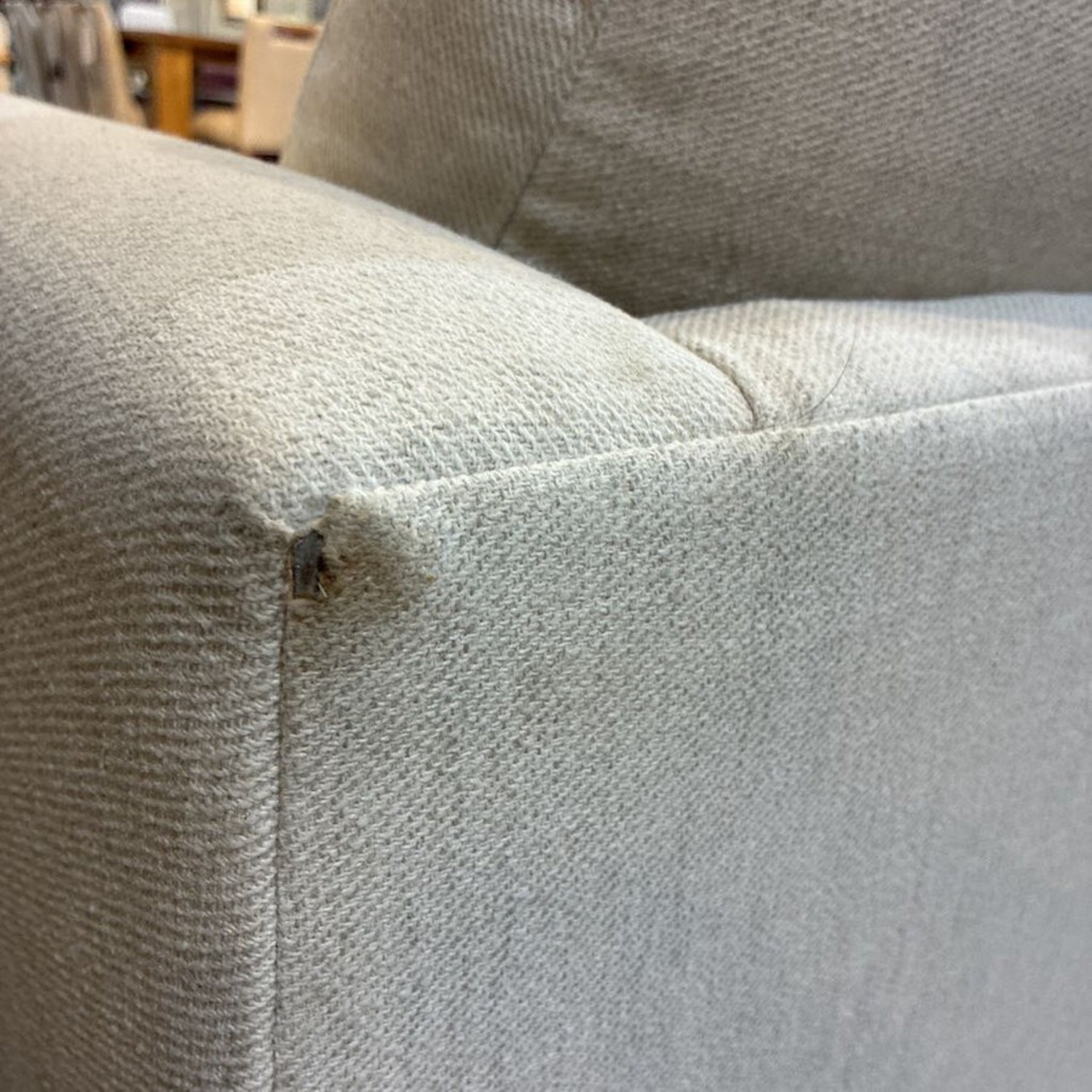 3pc L-Shape Fine Weave Sectional Off White - image-8