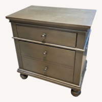 Walter E Smithe 2-Drawer W Outlets Nightstand