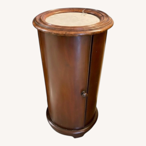 Used 19th Century Marble Top Column Bedside Table for sale on AptDeco