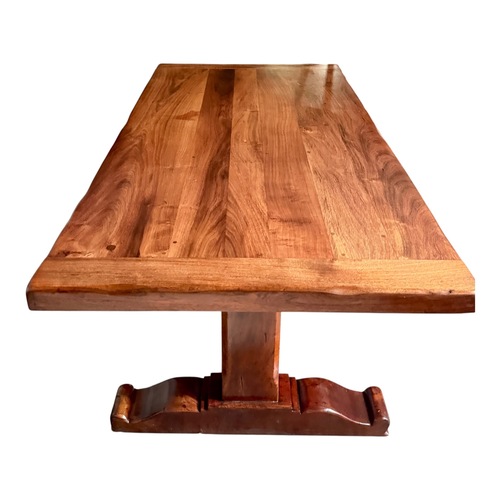 Used Indian Rosewood Double Trestle Dining Table  for sale on AptDeco