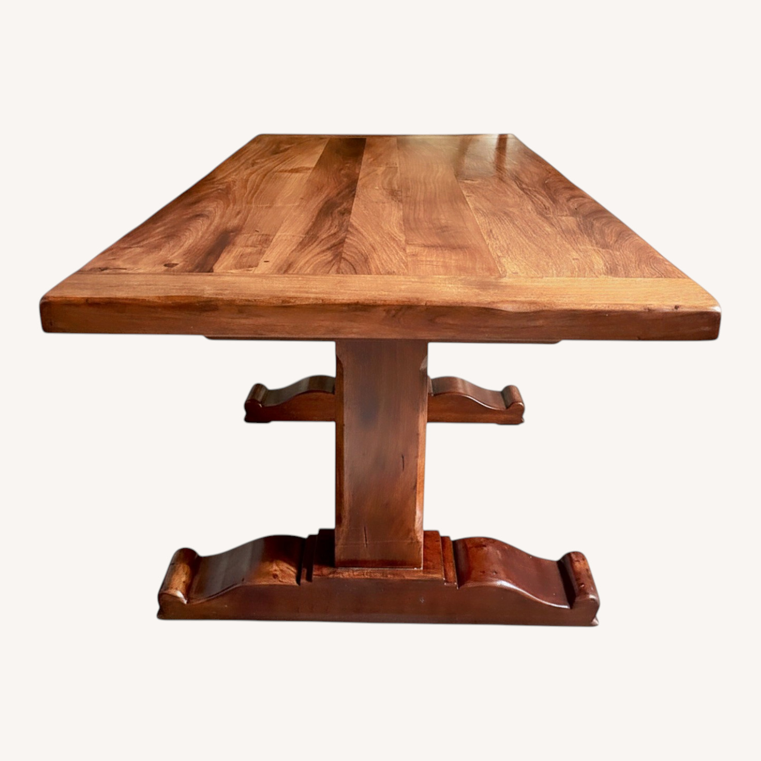 Indian Rosewood Double Trestle Dining Table - image-0
