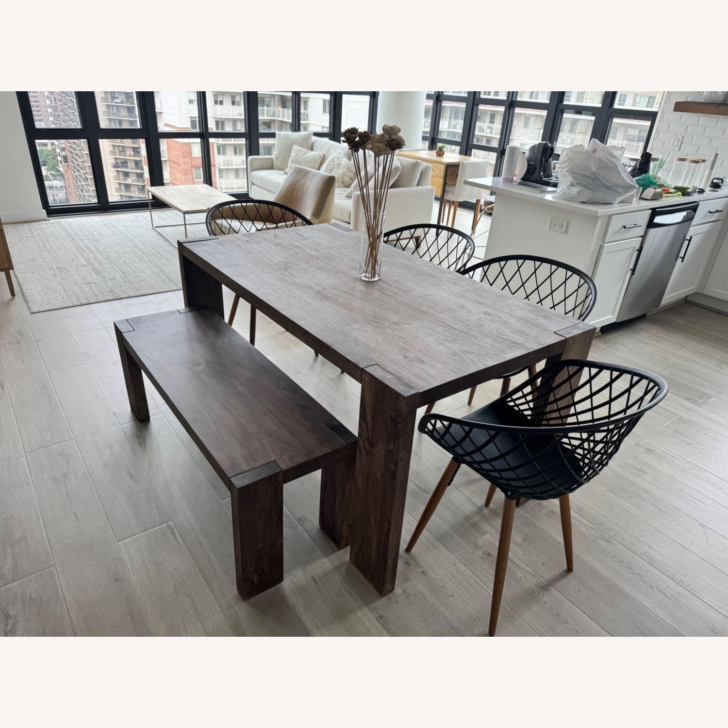 CB2 Wood Dining Table Set  - image-4