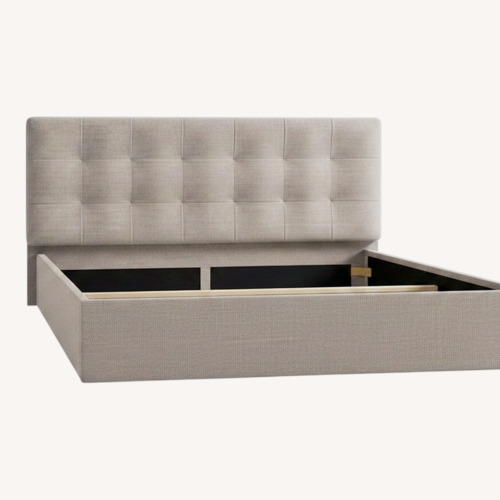 Used West Elm King Tall Grid Tufted Headboard for sale on AptDeco