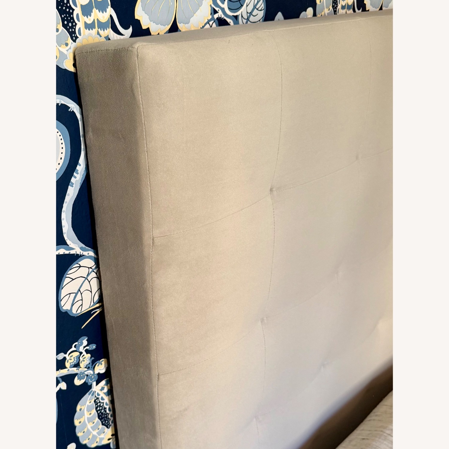 West Elm King Tall Grid Tufted Headboard - image-6