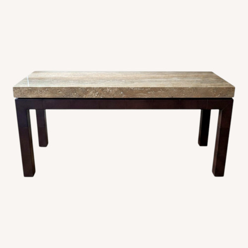 Used Andrew Martin Travertine Console Table for sale on AptDeco