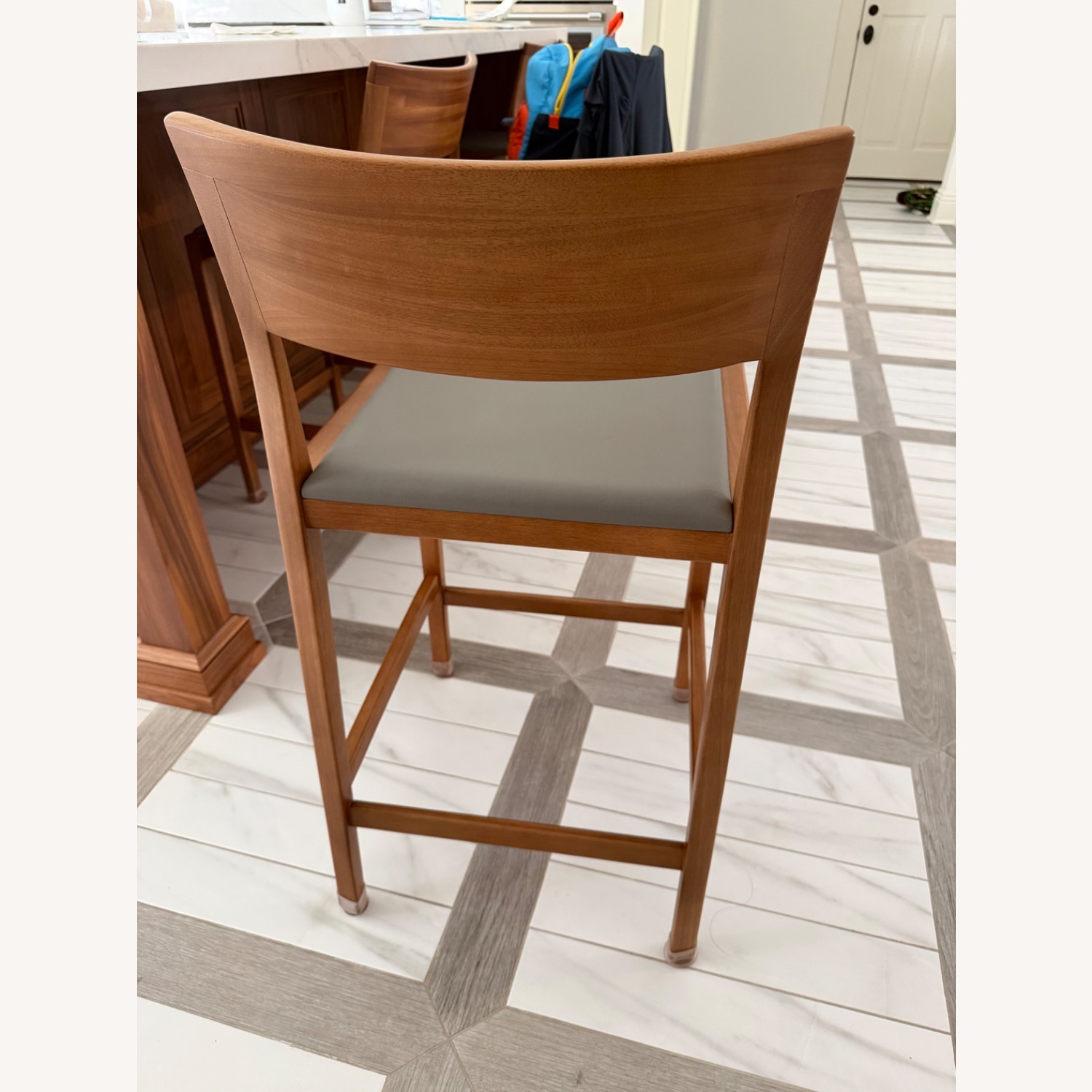 Giulia Light Brown Wood Stools - image-2
