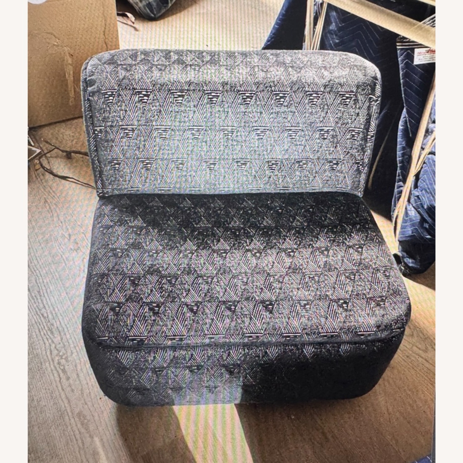 Vintage/Antique Finds Black Fabric Accent Chairs - image-3