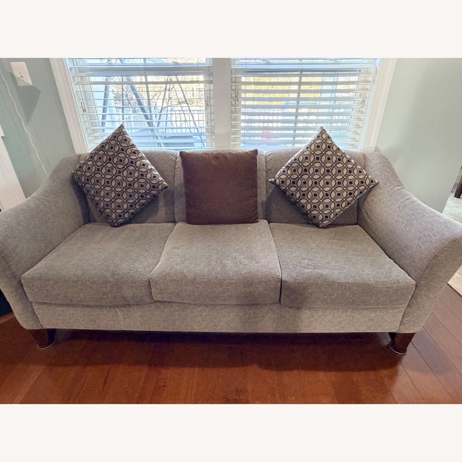Raymour & Flanigan Natural Fabric 3+ Seater Sofa - image-3