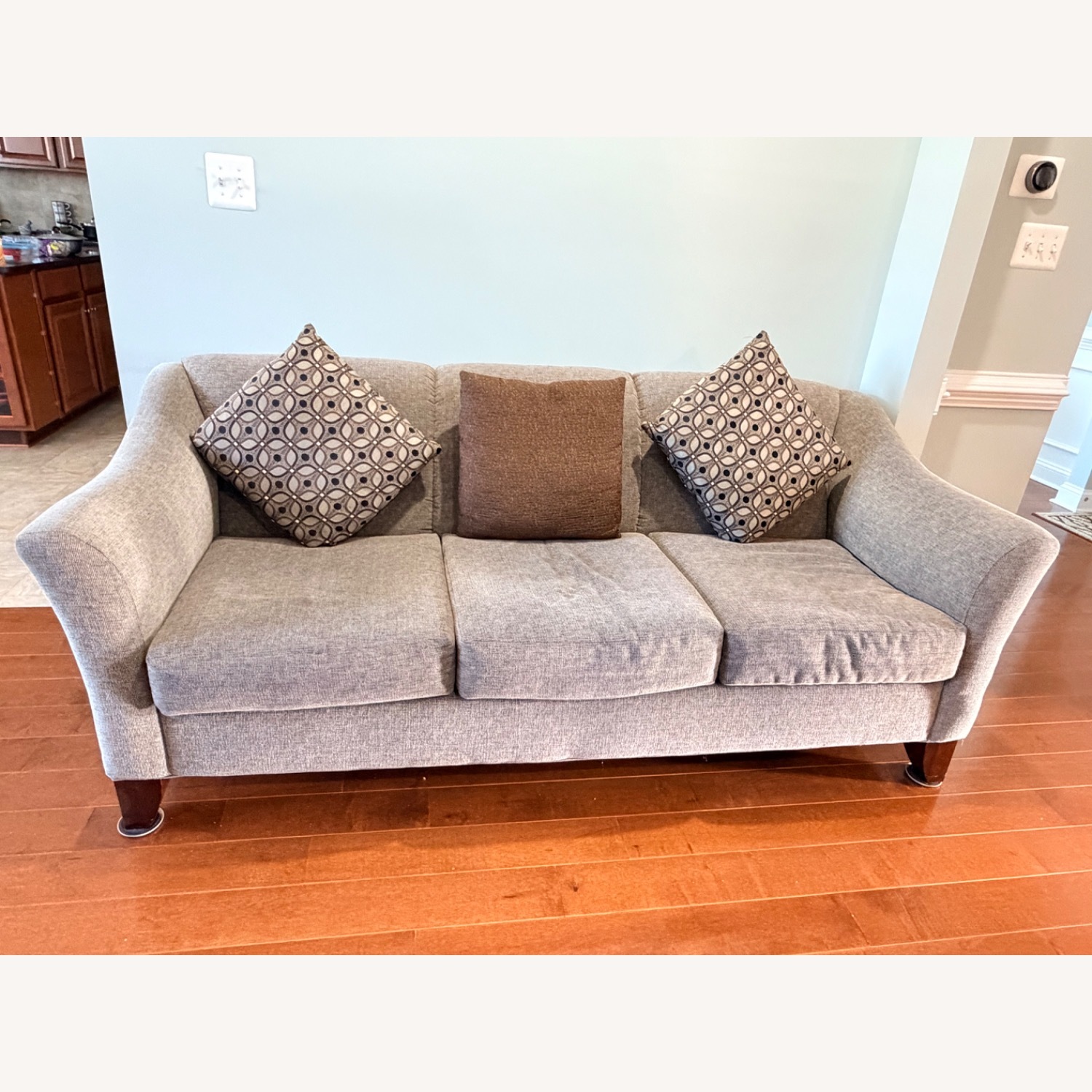 Raymour & Flanigan Natural Fabric 3+ Seater Sofa - image-2