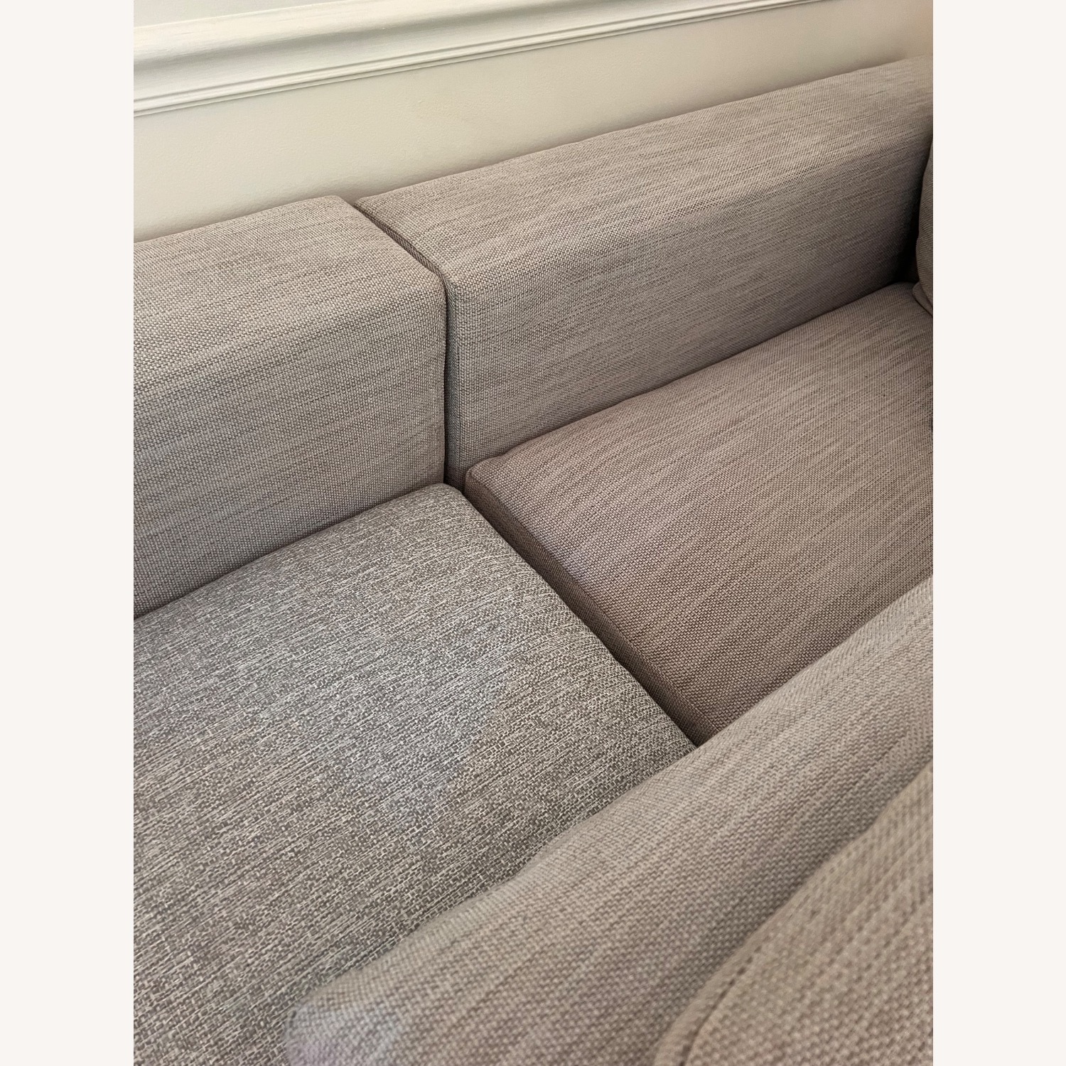 West Elm Harmony Light Gray Fabric 3+ Piece Sectional - image-9
