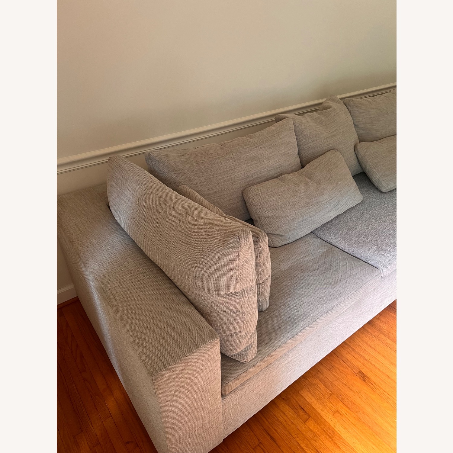 West Elm Harmony Light Gray Fabric 3+ Piece Sectional - image-2