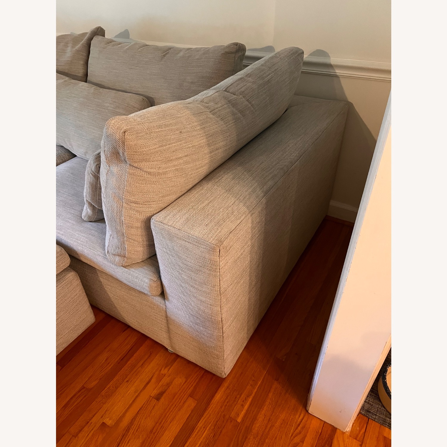 West Elm Harmony Light Gray Fabric 3+ Piece Sectional - image-6