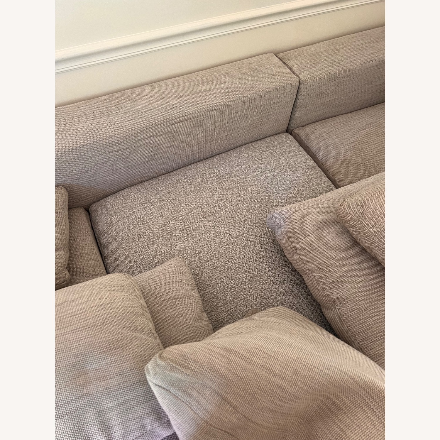 West Elm Harmony Light Gray Fabric 3+ Piece Sectional - image-10