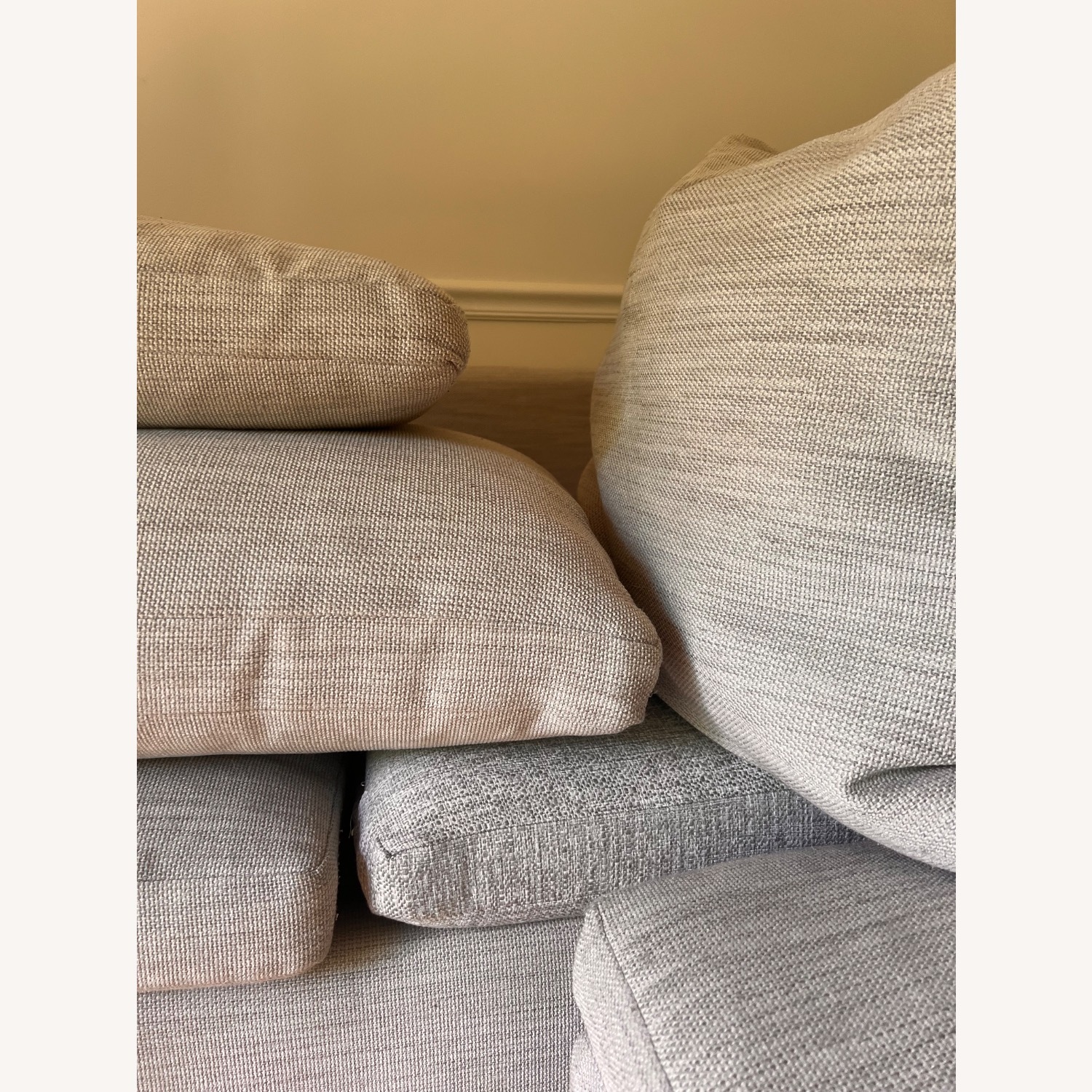 West Elm Harmony Light Gray Fabric 3+ Piece Sectional - image-11