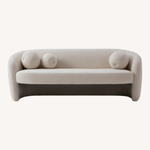 Used White Modern Designer Boucle Sofa for sale on AptDeco