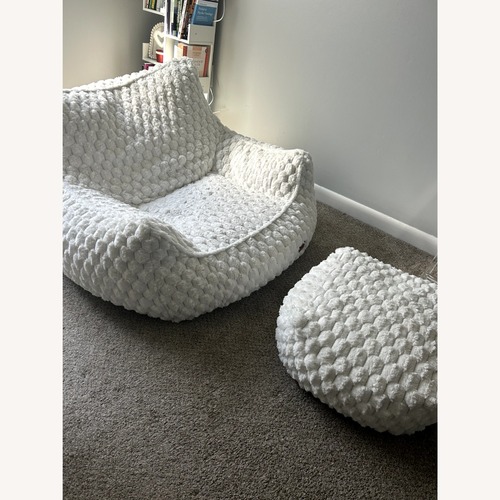 Used Bean Bag Chair With Ottoman Chair and a Half for sale on AptDeco