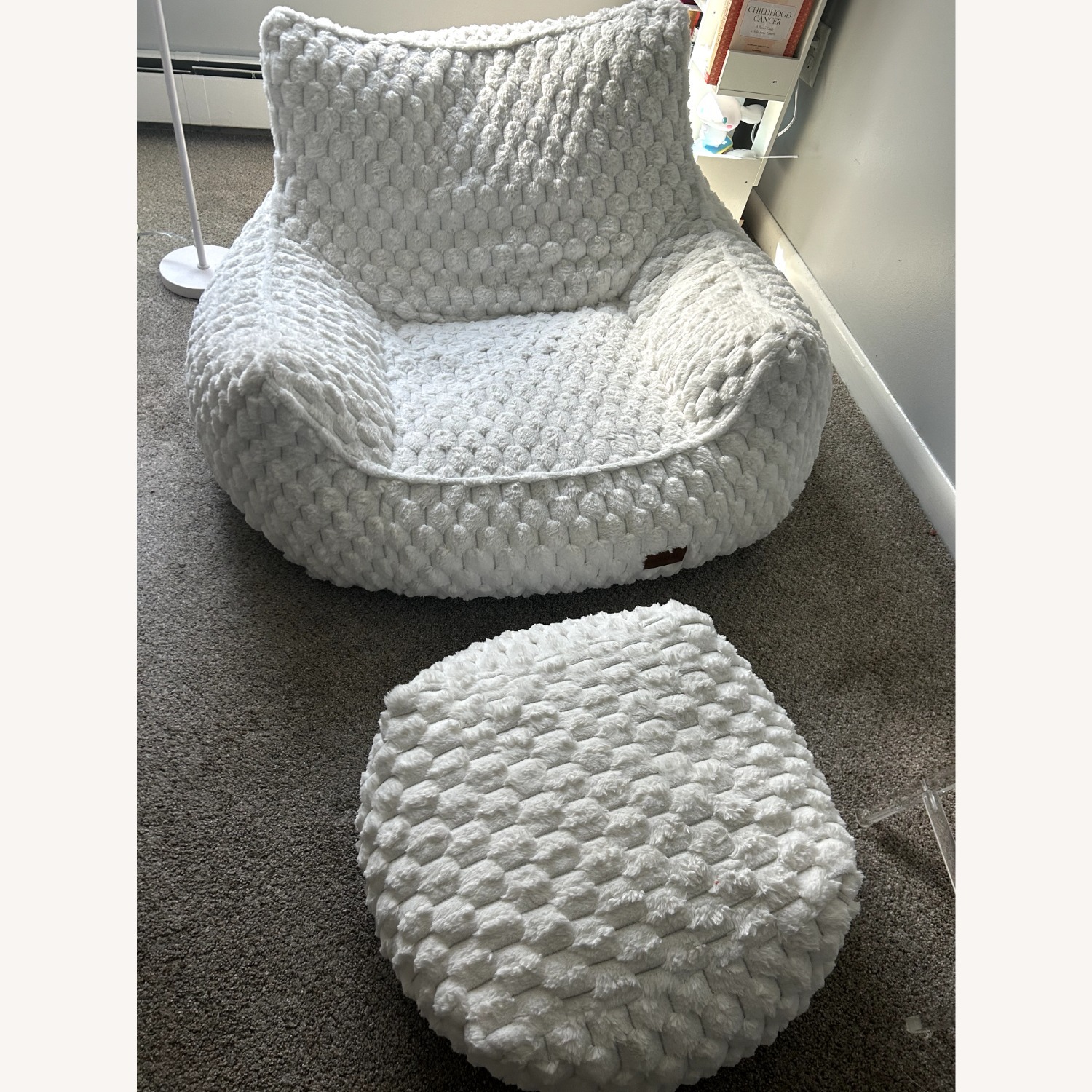 Bean Bag Chair With Ottoman Chair and a Half - image-2