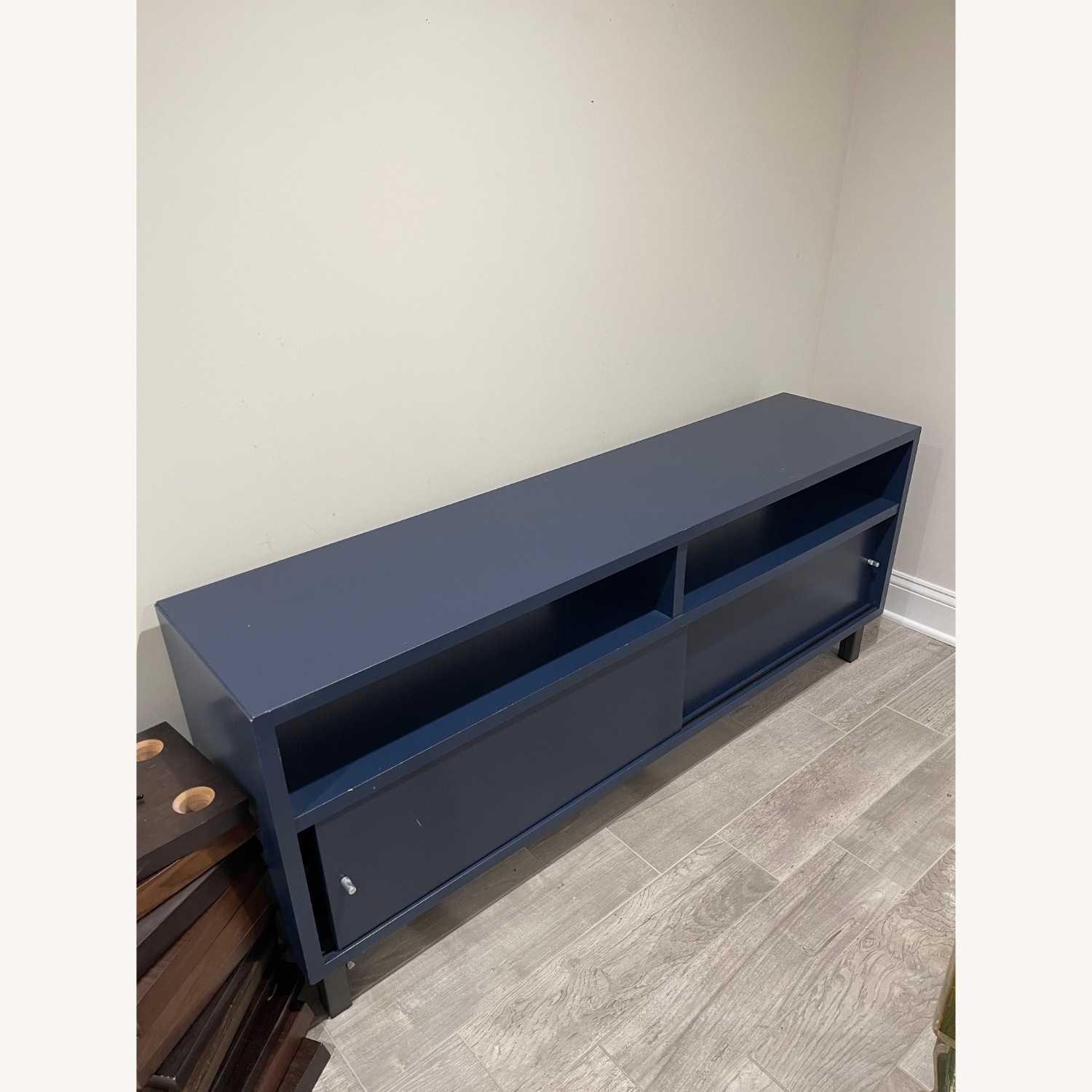 Room & Board Blue Media Cabinet - image-1