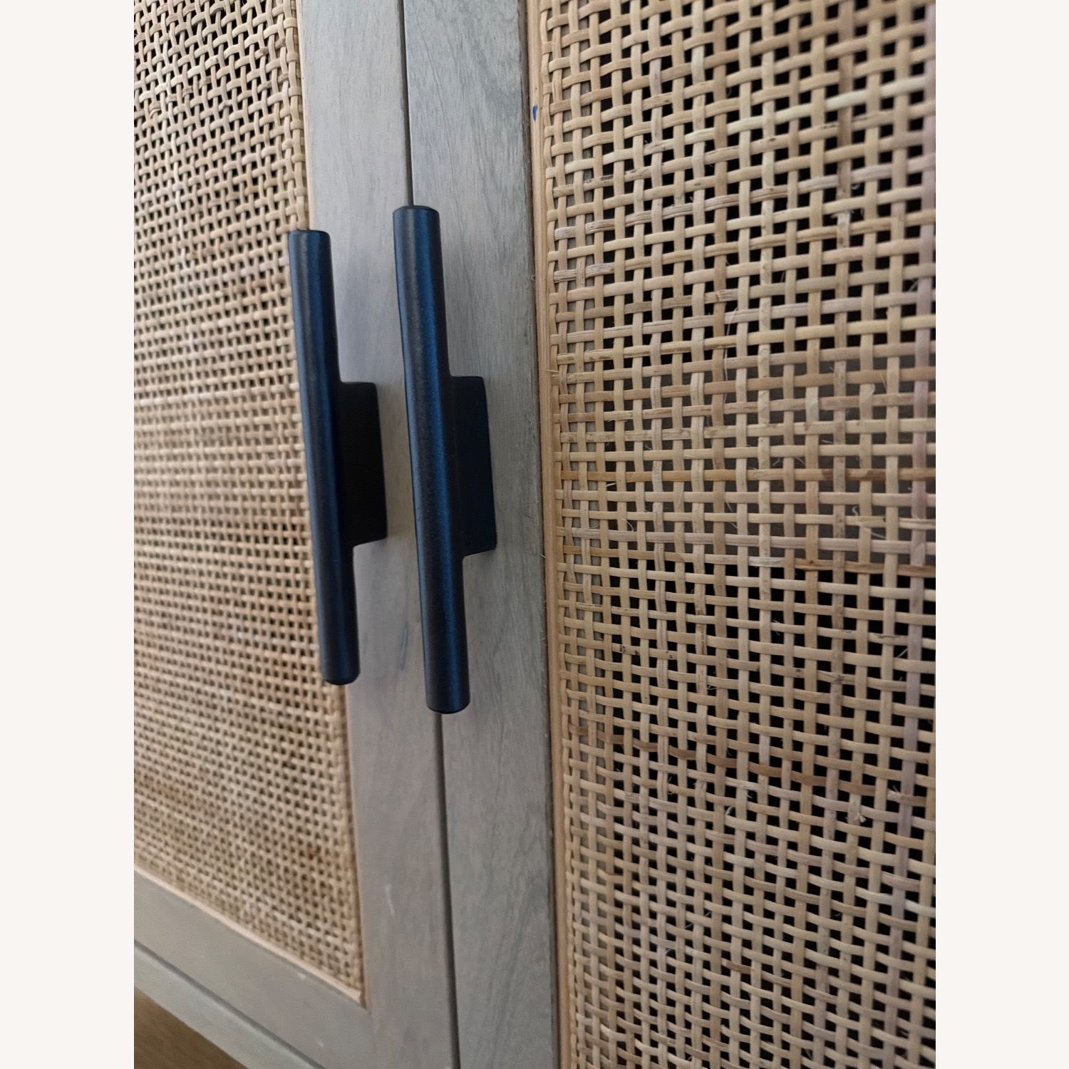 Crate & Barrel Libby Natural Mango Wood Bar Cabinet with Storage - image-10