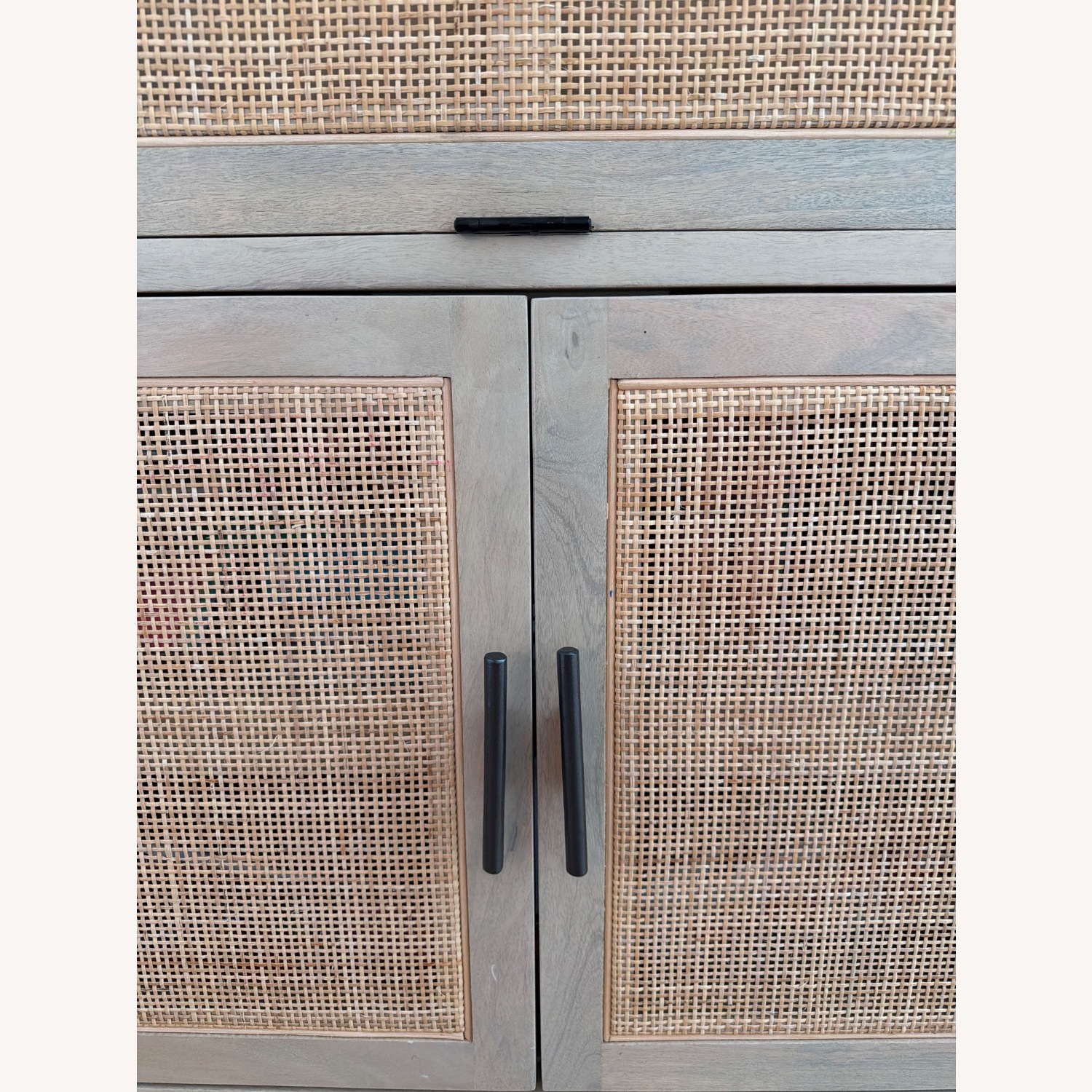 Crate & Barrel Libby Natural Mango Wood Bar Cabinet with Storage - image-6