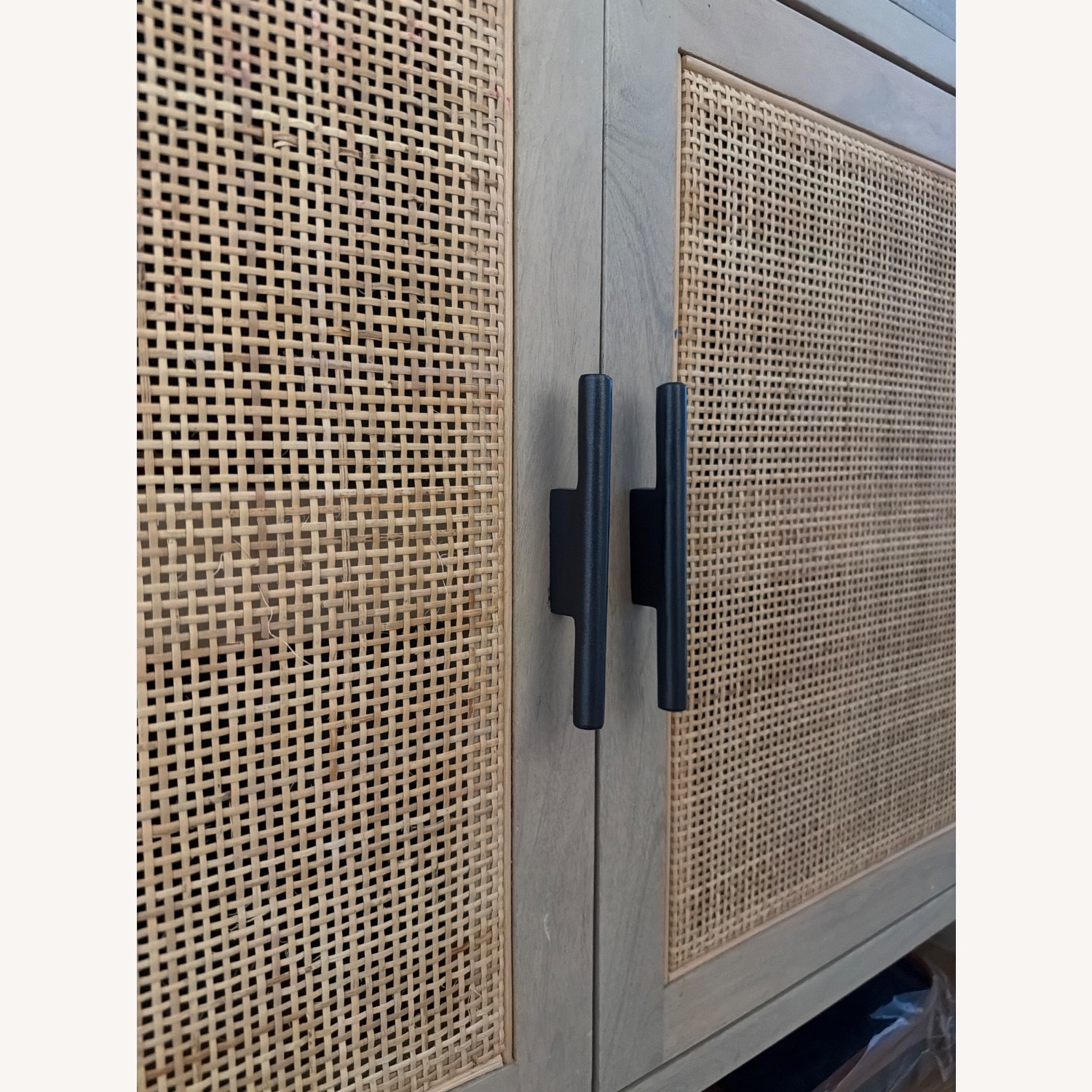 Crate & Barrel Libby Natural Mango Wood Bar Cabinet with Storage - image-11