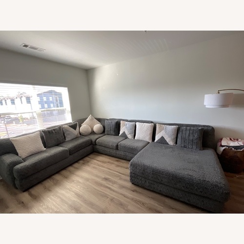 Used Ashley Furniture Light Gray 3+ Piece Sectional for sale on AptDeco