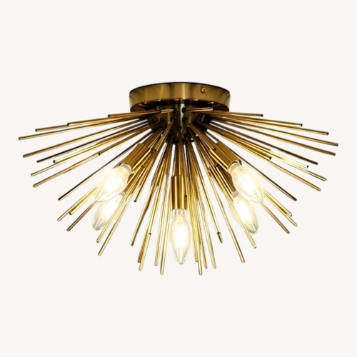 Used Elite Modern Gold Brass Ceiling Lamp for sale on AptDeco