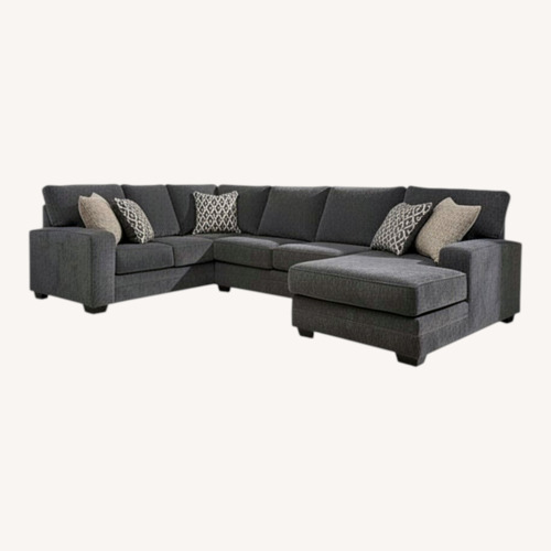 Used Dark Brown Fabric 3+ Piece Sectional for sale on AptDeco