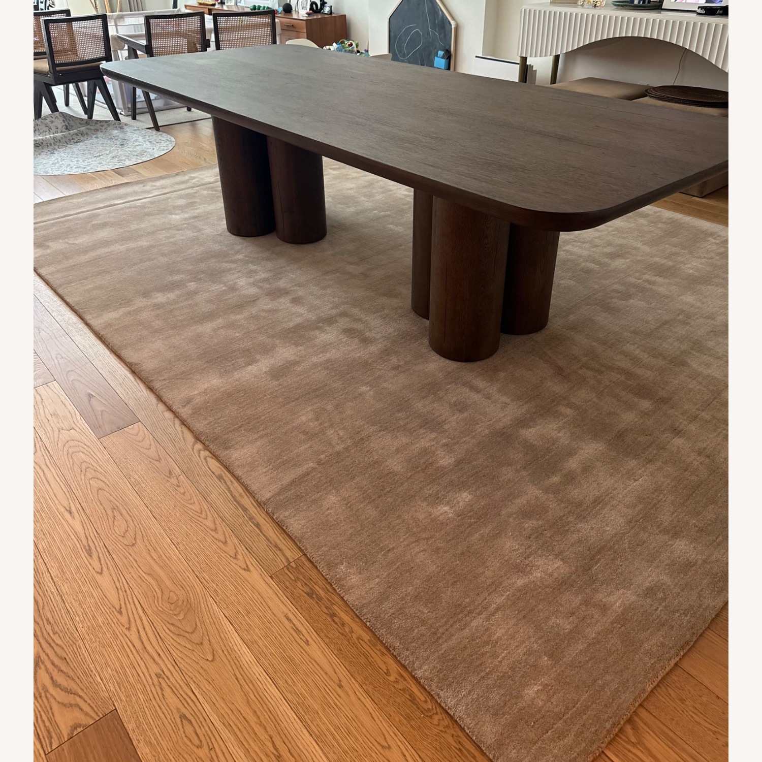 Restoration Hardware Oslo Dark Brown Dining Table - image-3